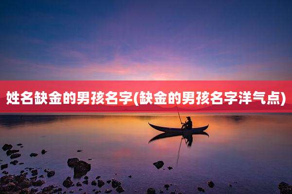 姓名缺金的男孩名字(缺金的男孩名字洋气点)