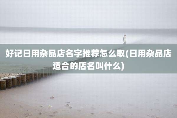好记日用杂品店名字推荐怎么取(日用杂品店适合的店名叫什么)