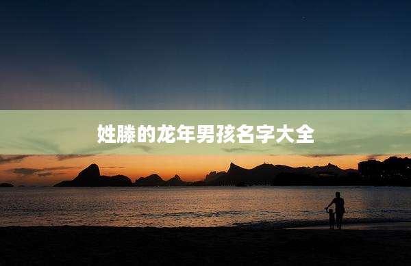 姓滕的龙年男孩名字大全