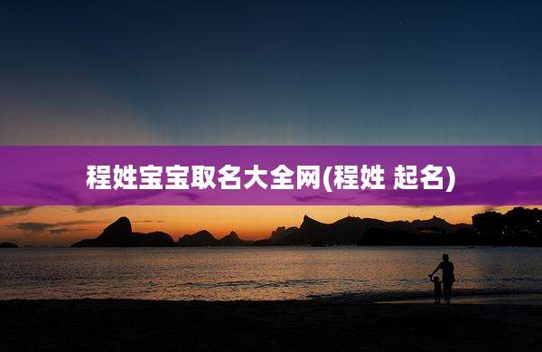 程姓宝宝取名大全网(程姓 起名)