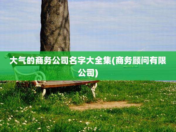 大气的商务公司名字大全集(商务顾问有限公司)