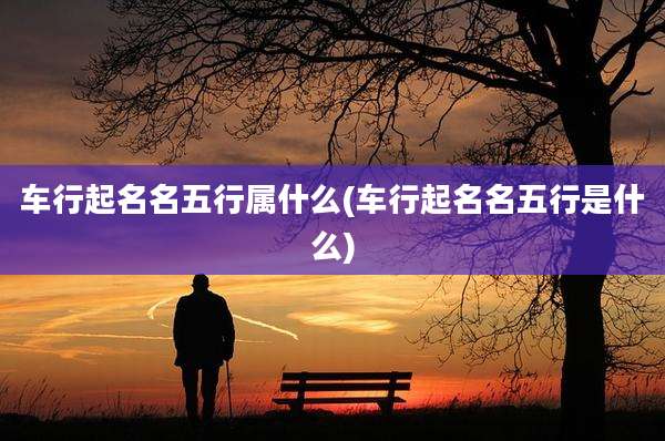 车行起名名五行属什么(车行起名名五行是什么)