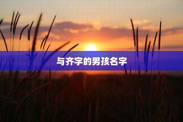 与齐字的男孩名字