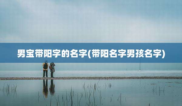 男宝带阳字的名字(带阳名字男孩名字)