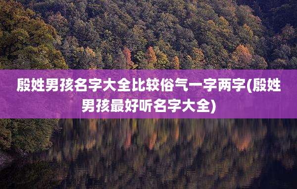 殷姓男孩名字大全比较俗气一字两字(殷姓男孩最好听名字大全)