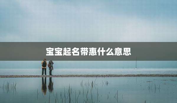宝宝起名带惠什么意思