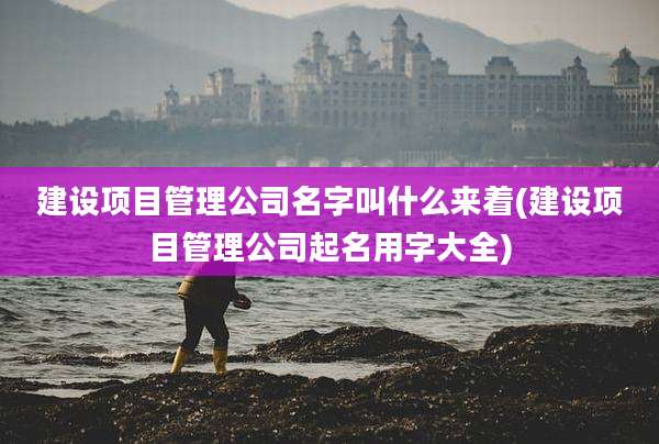建设项目管理公司名字叫什么来着(建设项目管理公司起名用字大全)