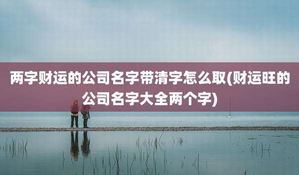 两字财运的公司名字带清字怎么取(财运旺的公司名字大全两个字)