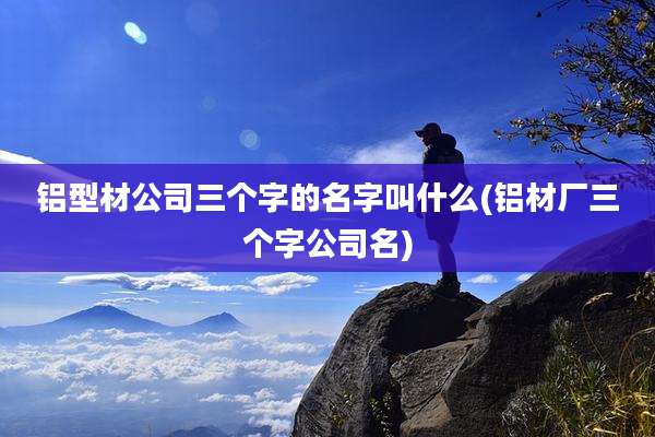 铝型材公司三个字的名字叫什么(铝材厂三个字公司名)
