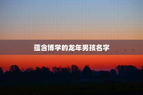 蕴含博学的龙年男孩名字