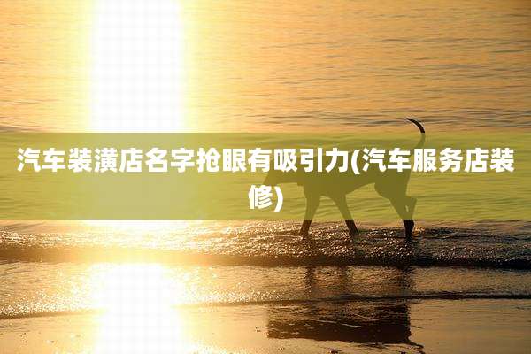 汽车装潢店名字抢眼有吸引力(汽车服务店装修)