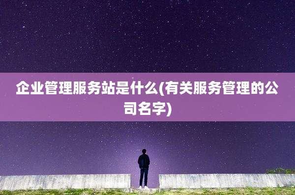 企业管理服务站是什么(有关服务管理的公司名字)