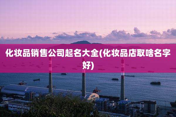 化妆品销售公司起名大全(化妆品店取啥名字好)