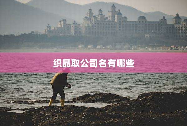 织品取公司名有哪些