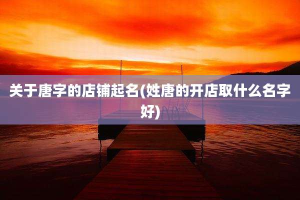 关于唐字的店铺起名(姓唐的开店取什么名字好)