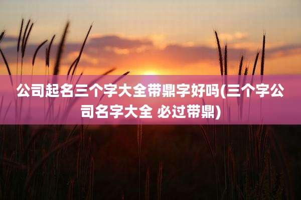 公司起名三个字大全带鼎字好吗(三个字公司名字大全 必过带鼎)