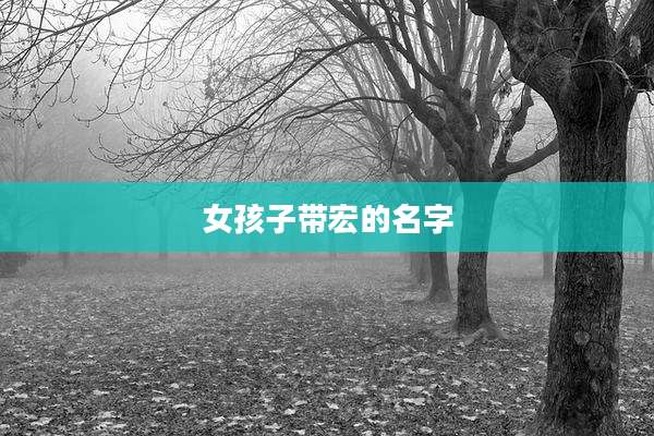 女孩子带宏的名字