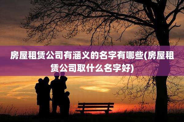 房屋租赁公司有涵义的名字有哪些(房屋租赁公司取什么名字好)