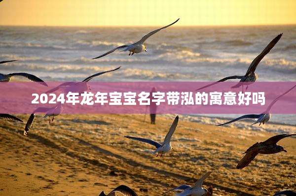2024年龙年宝宝名字带泓的寓意好吗