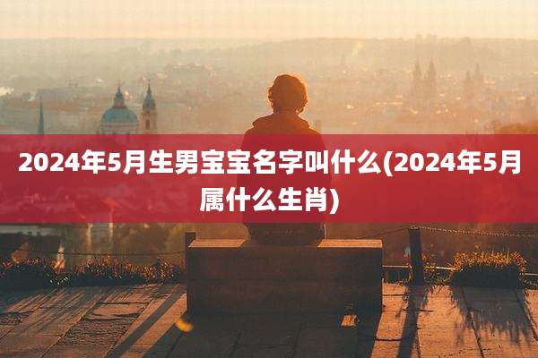 2024年5月生男宝宝名字叫什么(2024年5月属什么生肖)