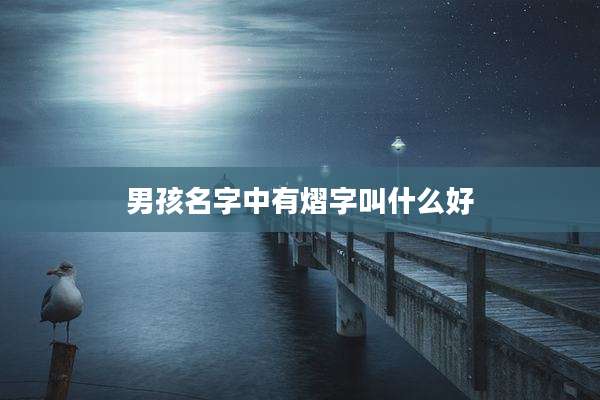 男孩名字中有熠字叫什么好