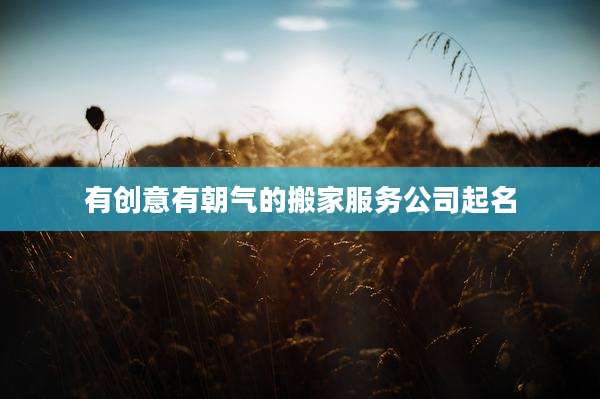 有创意有朝气的搬家服务公司起名