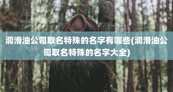 润滑油公司取名特殊的名字有哪些(润滑油公司取名特殊的名字大全)