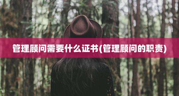管理顾问需要什么证书(管理顾问的职责)