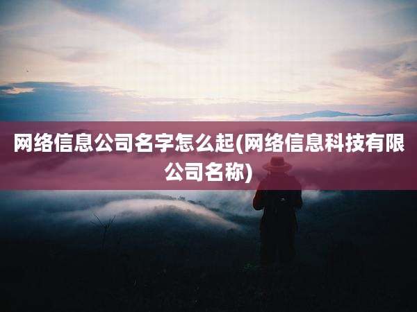 网络信息公司名字怎么起(网络信息科技有限公司名称)