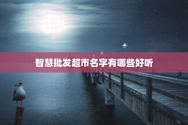 智慧批发超市名字有哪些好听