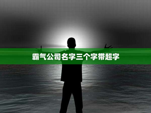 霸气公司名字三个字带超字
