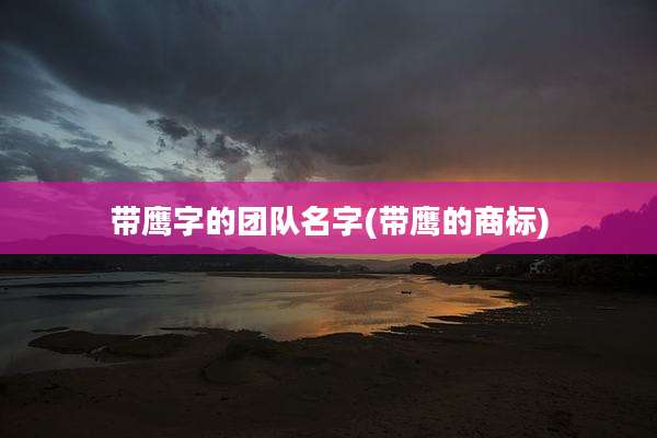 带鹰字的团队名字(带鹰的商标)