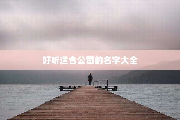 好听适合公司的名字大全