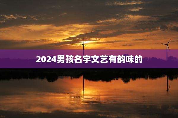 2024男孩名字文艺有韵味的