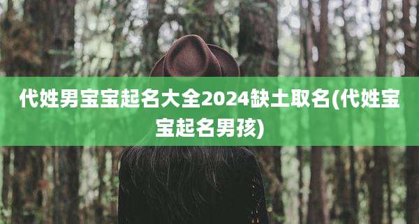 代姓男宝宝起名大全2024缺土取名(代姓宝宝起名男孩)