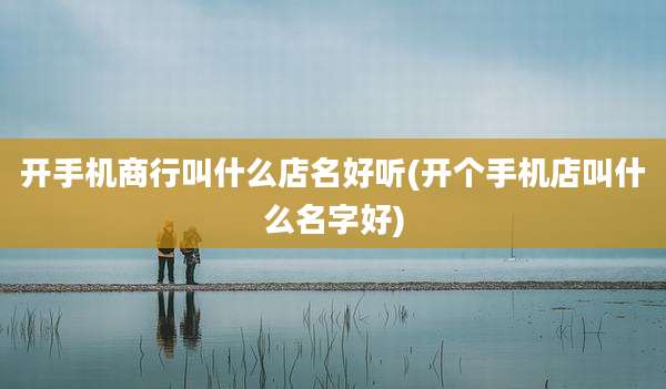 开手机商行叫什么店名好听(开个手机店叫什么名字好)