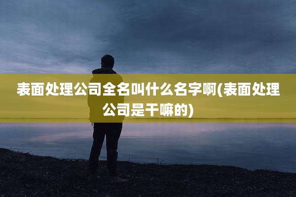 表面处理公司全名叫什么名字啊(表面处理公司是干嘛的)