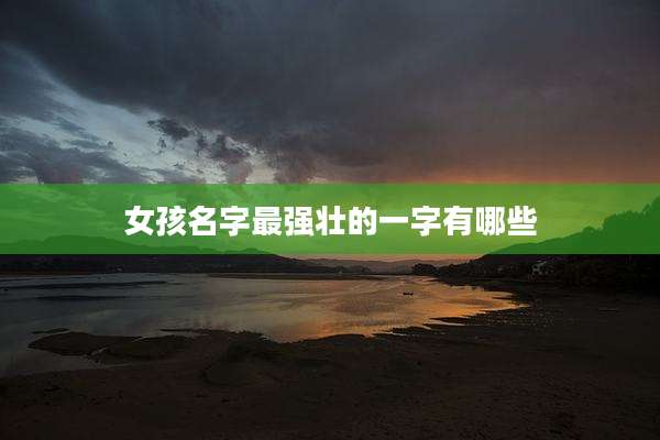 女孩名字最强壮的一字有哪些