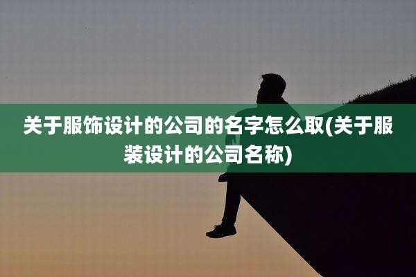 关于服饰设计的公司的名字怎么取(关于服装设计的公司名称)