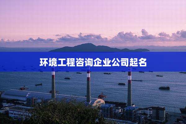 环境工程咨询企业公司起名