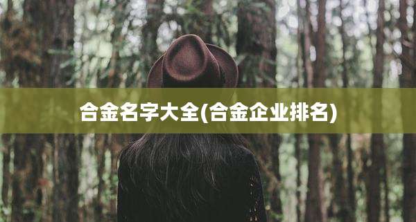 合金名字大全(合金企业排名)