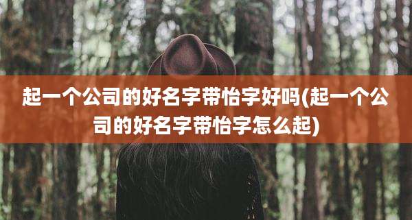 起一个公司的好名字带怡字好吗(起一个公司的好名字带怡字怎么起)