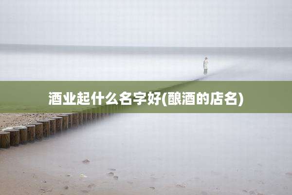 酒业起什么名字好(酿酒的店名)