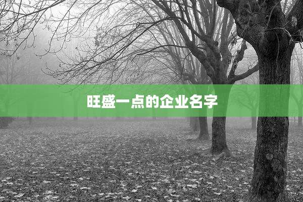 旺盛一点的企业名字