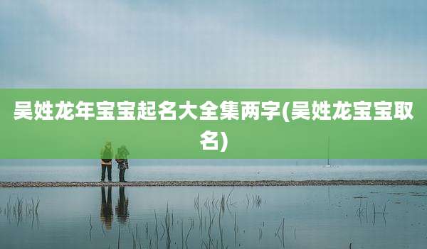 吴姓龙年宝宝起名大全集两字(吴姓龙宝宝取名)