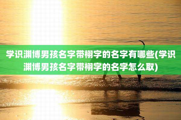 学识渊博男孩名字带栩字的名字有哪些(学识渊博男孩名字带栩字的名字怎么取)