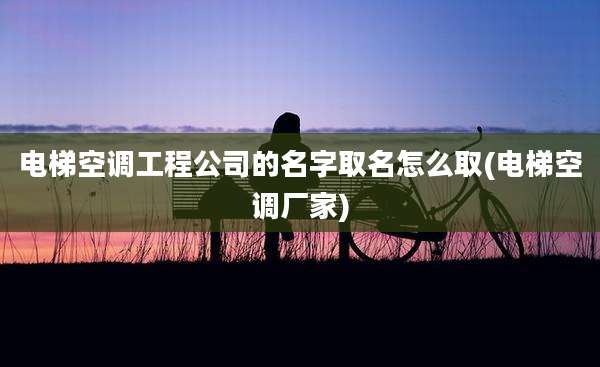 电梯空调工程公司的名字取名怎么取(电梯空调厂家)