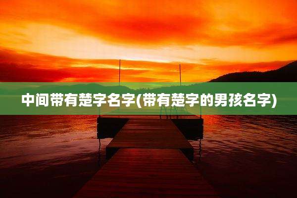 中间带有楚字名字(带有楚字的男孩名字)