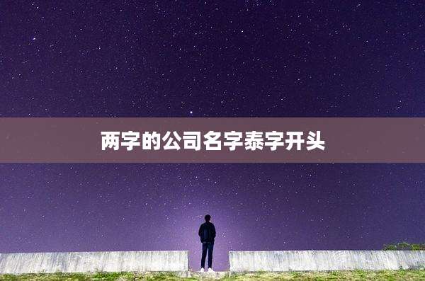 两字的公司名字泰字开头