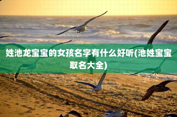 姓池龙宝宝的女孩名字有什么好听(池姓宝宝取名大全)